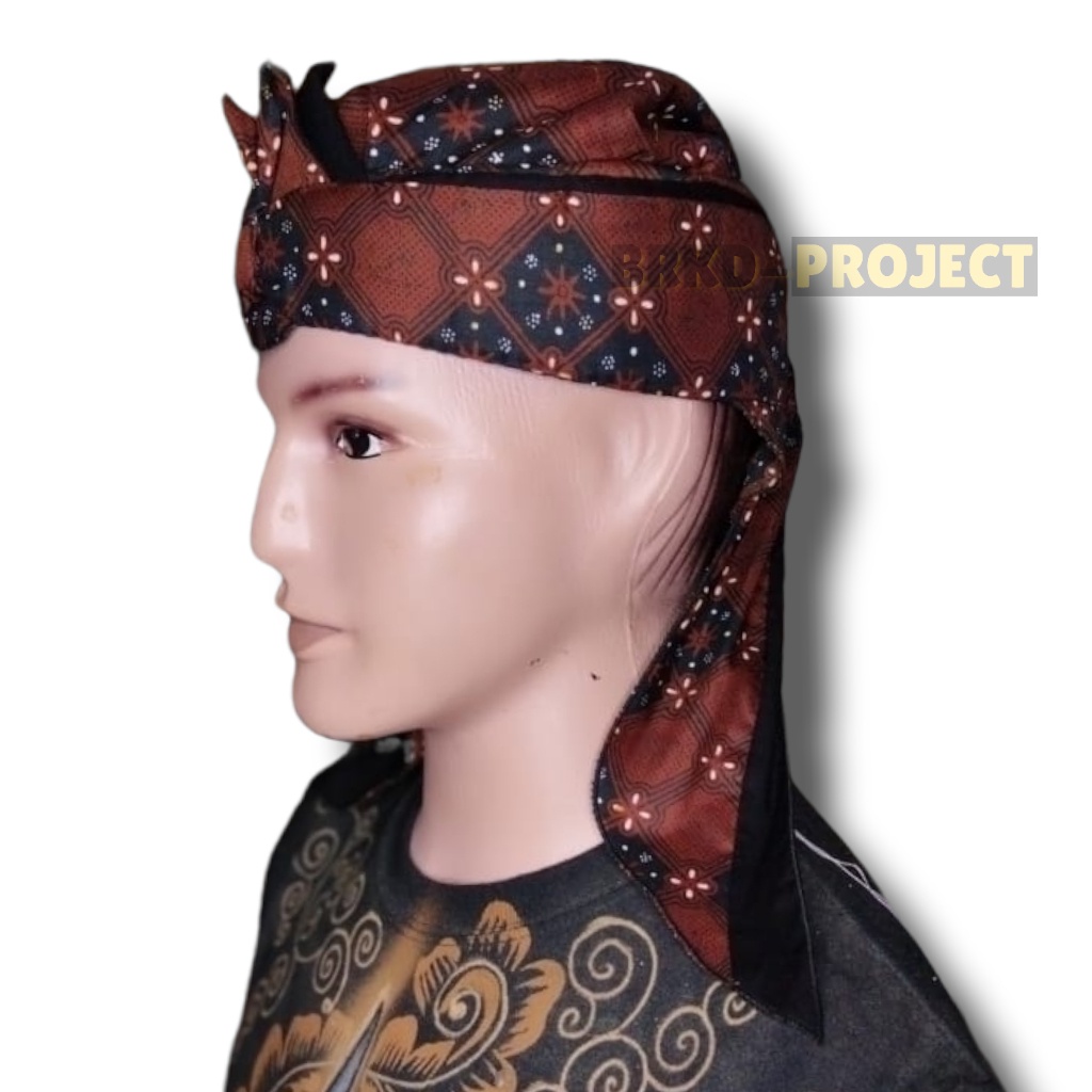 iket sunda praktis batik - siap pakai iket sunda - tutup kepala - bendo - udeng bali sunda - blangko
