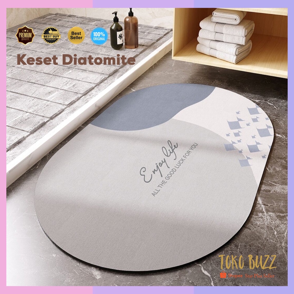 Keset DIATOMITE Diatomit Keset Kamar Mandi Anti Slip Serap Air PREMIUM