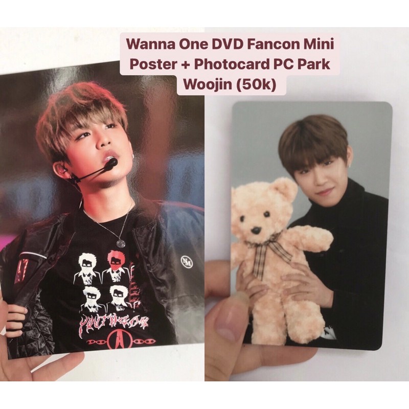 Wanna One Park Woojin DVD Fancon Mini Poster + Photocard PC Park Woojin