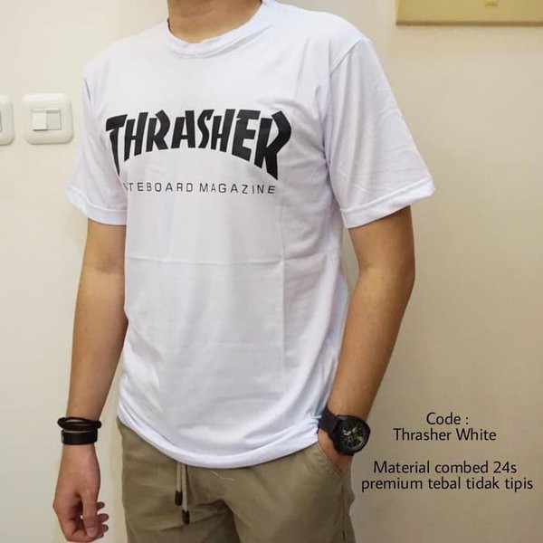DH54H  KAOS PRIA SPORT KUSTOM MURAH TSHIRT MOTIF 3SECOND TRASHER COMBED 24S - KAOS OBLONG COWOK