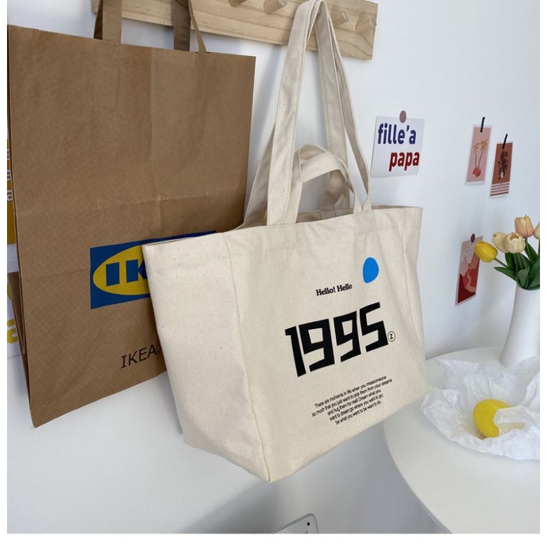 Totebag Aesthestic Kanvas Big Size