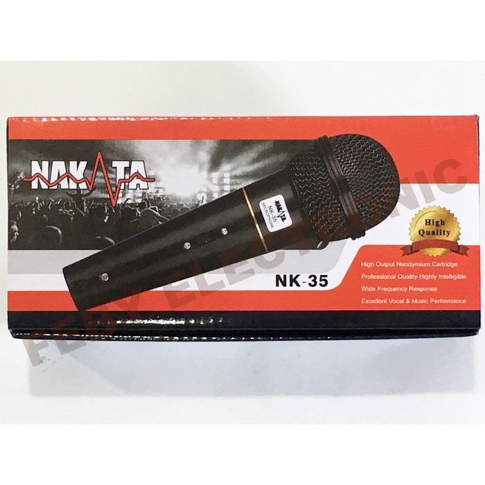 NAKATA NK35 Microphone Karaoke Jernih Mix Kabel - Original nakata NK35 Mic kabel Microphone