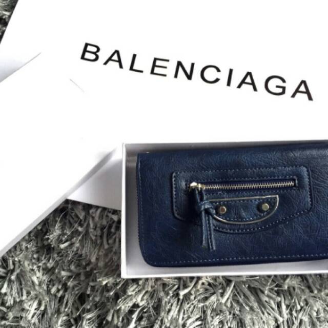 Balenciaga Metallic Edge Long Wallet