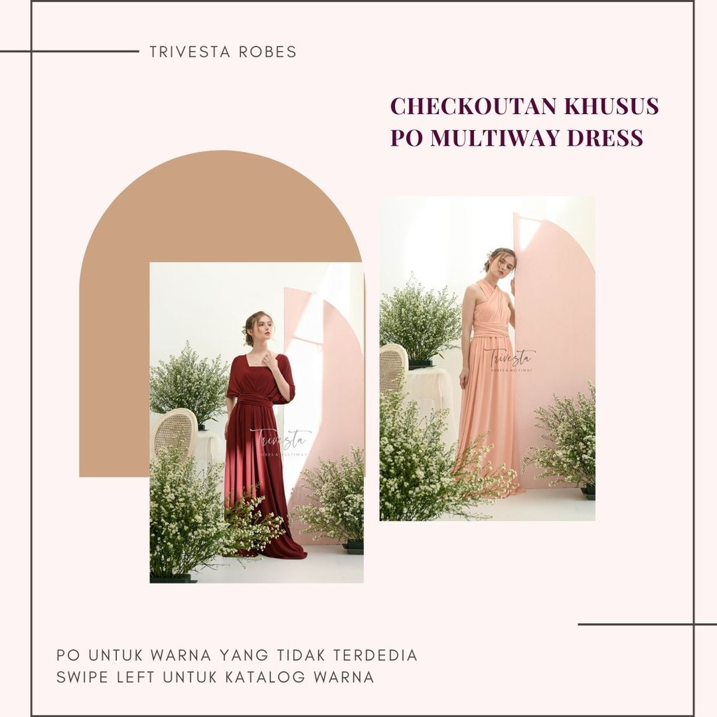 PRE ORDER MAXI DRESS| MULTIWAY INFINITY CONVERTIBLE DRESS | FREE KEMBEN &amp; SPECIAL LONG SCRAFT