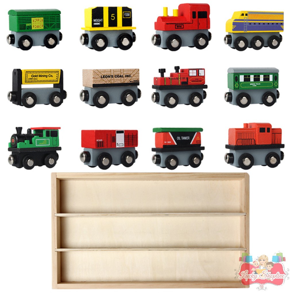 [BIG SALE] Wooden train toys set - pretend toys - mainan kereta