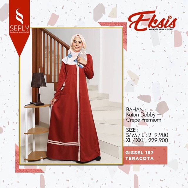 Sale 12-12 Sale gamis Seply gisel 157 taracota