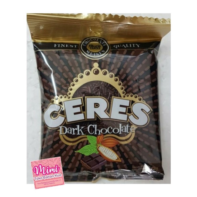 

Meses CERES DARK 75gr Dark Chocolate Cokelat Topping / Hiasan Kue Cake Sarapan