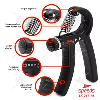 SPEEDS Handgrip Hand Grip 5-60 kg Alat bantu fitness Otot lengan Portable 011-1