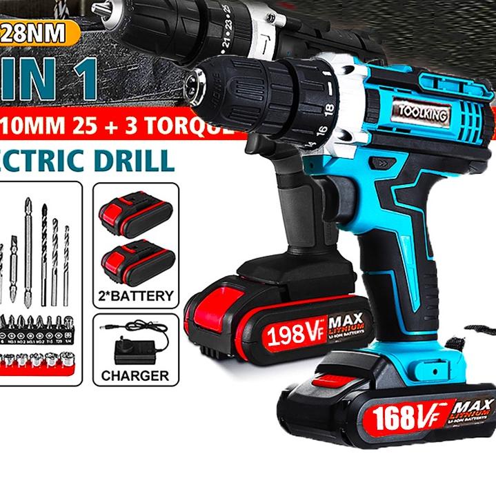 ⚡️9.9 SALE⚡️ Bor Tanpa Kabel / Bor Listrik 68V/198V/168V-Bor Listrik Set-Bor Tangan Listrik-bor bate