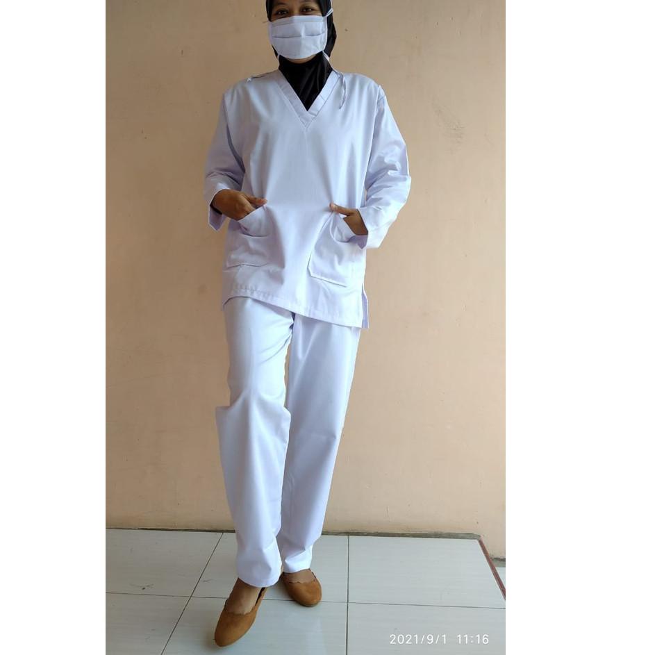 AS.10Jn22l– Baju OK /Baju Jaga Perawat Baju Ok Lengan Panjang Baju Ok Petugas Medis Baju Jaga Dokter