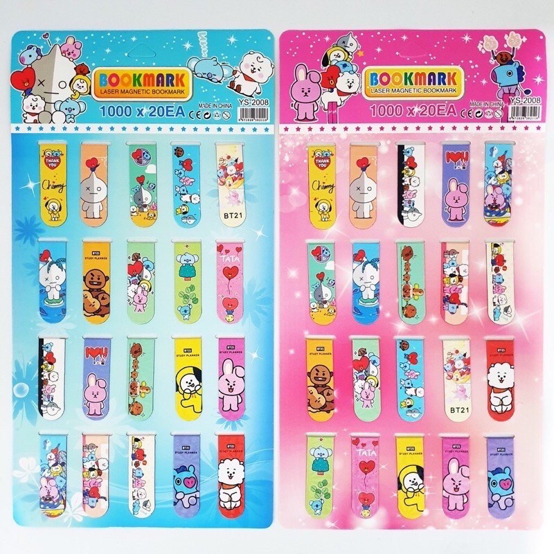 

Pembatas Buku Magnet BTS Bt21 Kpop / Pembatas Buku BTS Bookmark