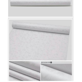 3480 WALLPAPER STICKER DINDING  MURAH PUTIH  POLOS  BERCORAK 