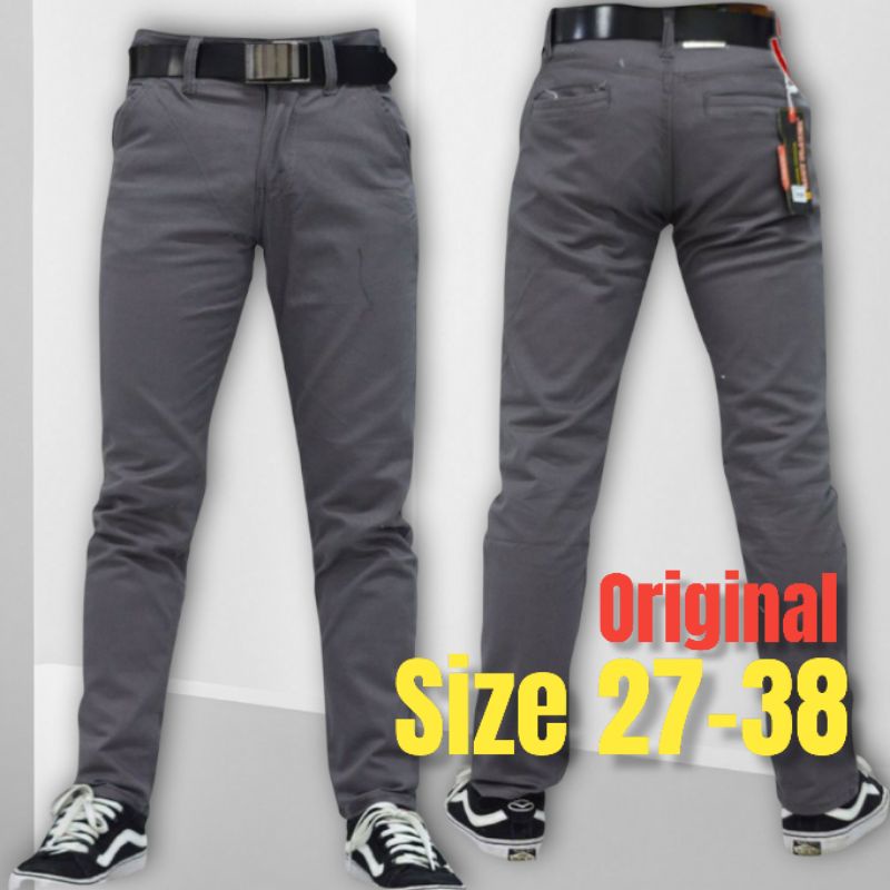 Celana kain CHINOS pria/celana panjang slimfit pensil