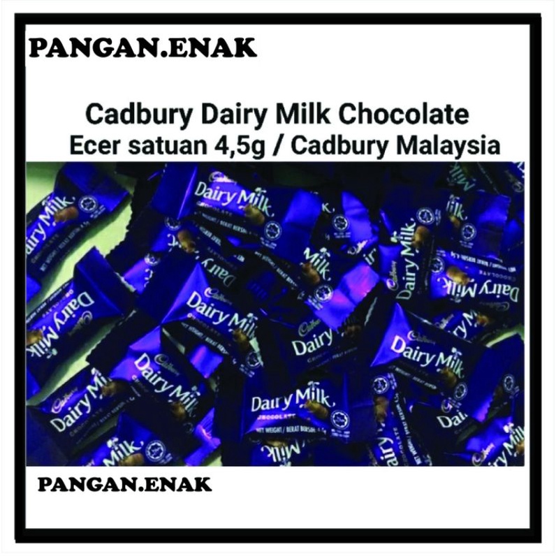 

Ecer Satuan 4,5g Cadbury Dairy Milk Malaysia Original Chocolate