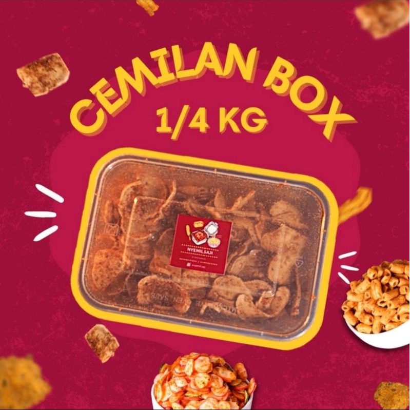 

CEMILAN BOX 250 GRAM BASRENG KERUPUK SEBLAK GELUNG MAKARONI SPIRAL