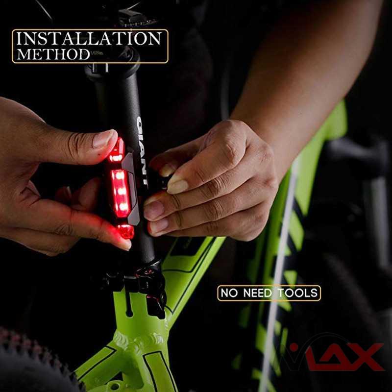 Lampu Belakang Sepeda USB Rechargeable Lamp usb charger aksesoris sepeda elektrik balap MTB bicycle