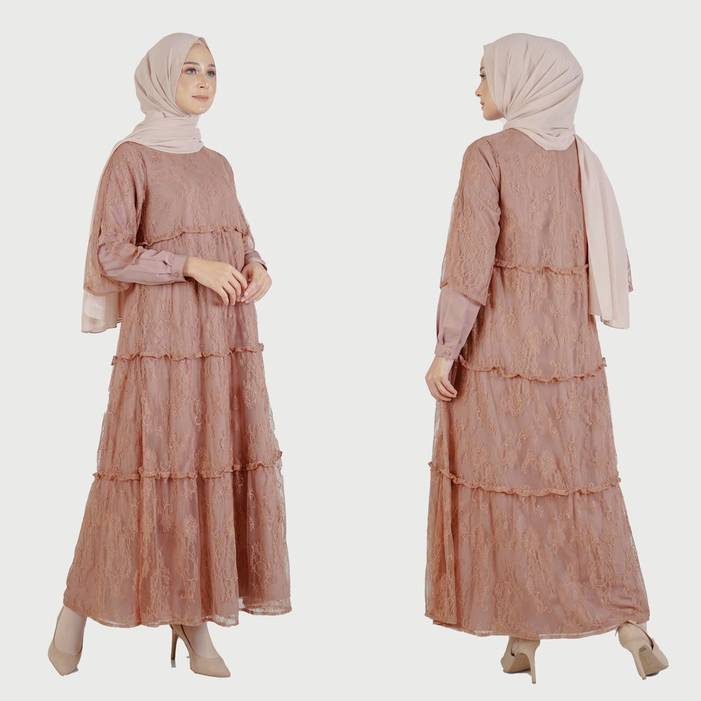 Elzatta Gamis Brokat Premium Bisa Dilepas Pasang Gamis Sabrana Gamis Elzatta Brokat Shopee Indonesia