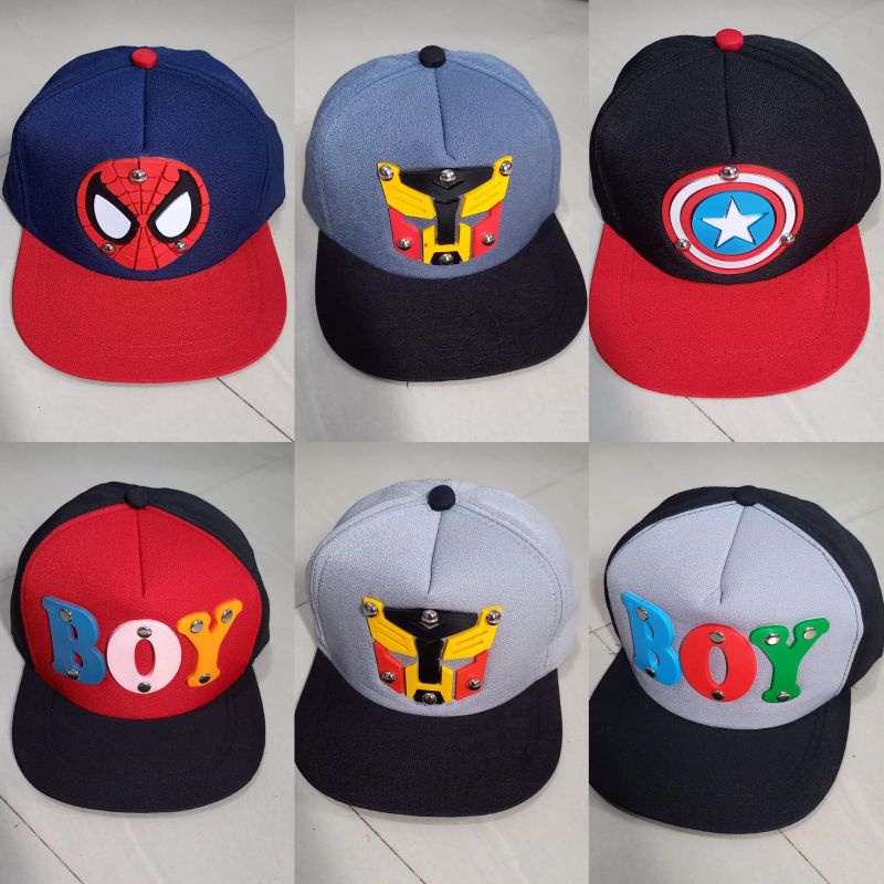 Topi Snapback Anak Karakter Hero / Snapback anak usia 4 - 12 tahun