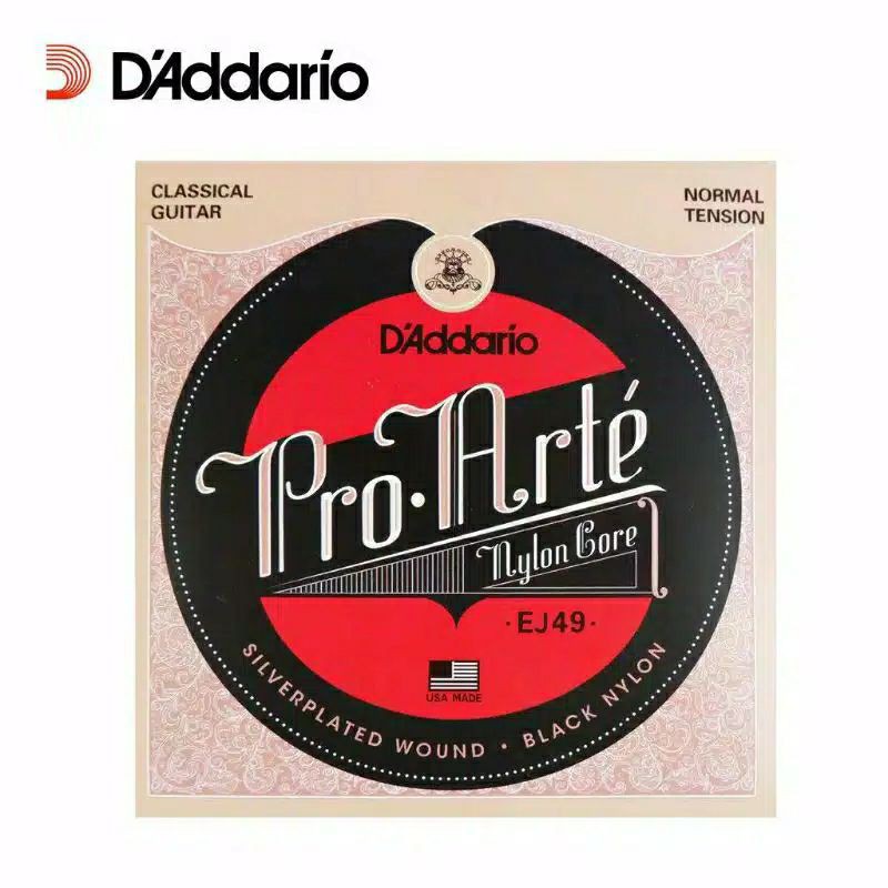 COD Senar Gitar Nylon Daddario Nilon Klasik Classic Akustik 1 Set EJ49 Nilon Hitam