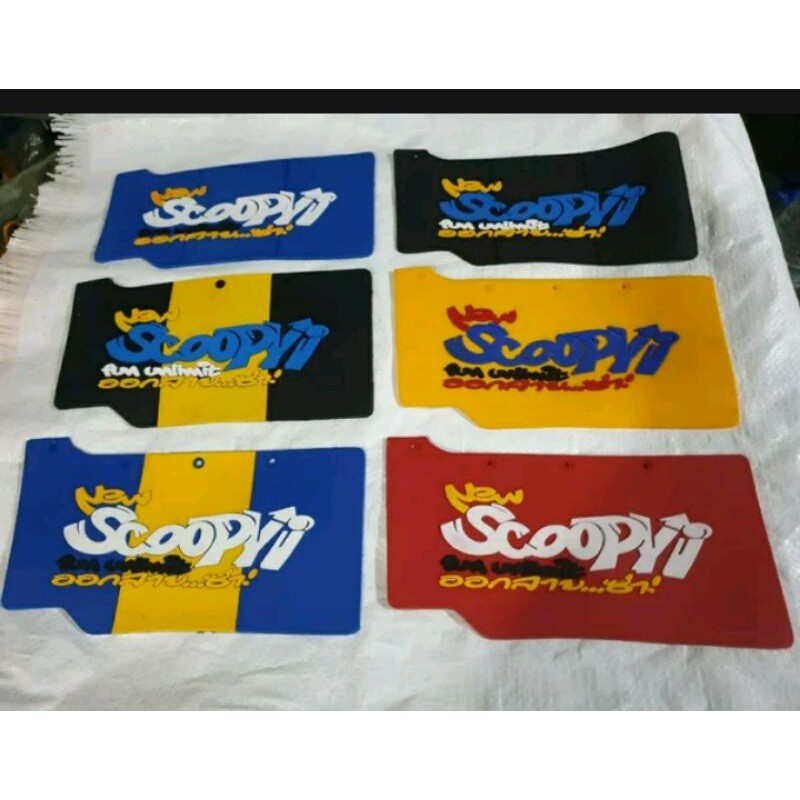 Mudflap Scoopy Thailand Mudflap karet penahan Lumpur Tulisan Thailand