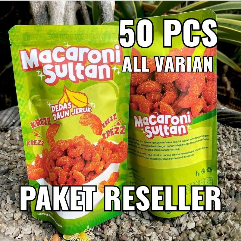 

paket reseller macaroni sultan 50 pcs all varian rasa