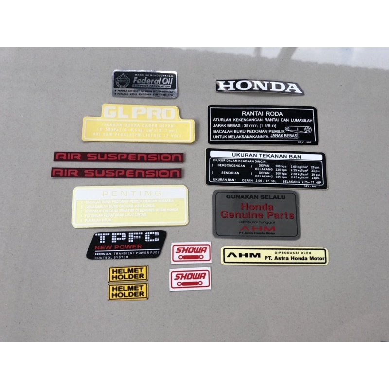 STIKER PELENGKAP GL 100-125, GL PRO, GL MAX, GL NEOTECH KOMPLIT SET