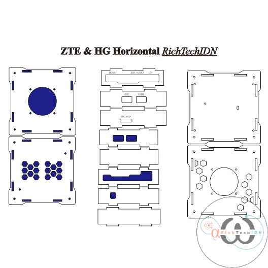 Paket Casing/Case Akrilik STB ZTE &amp; STB HG