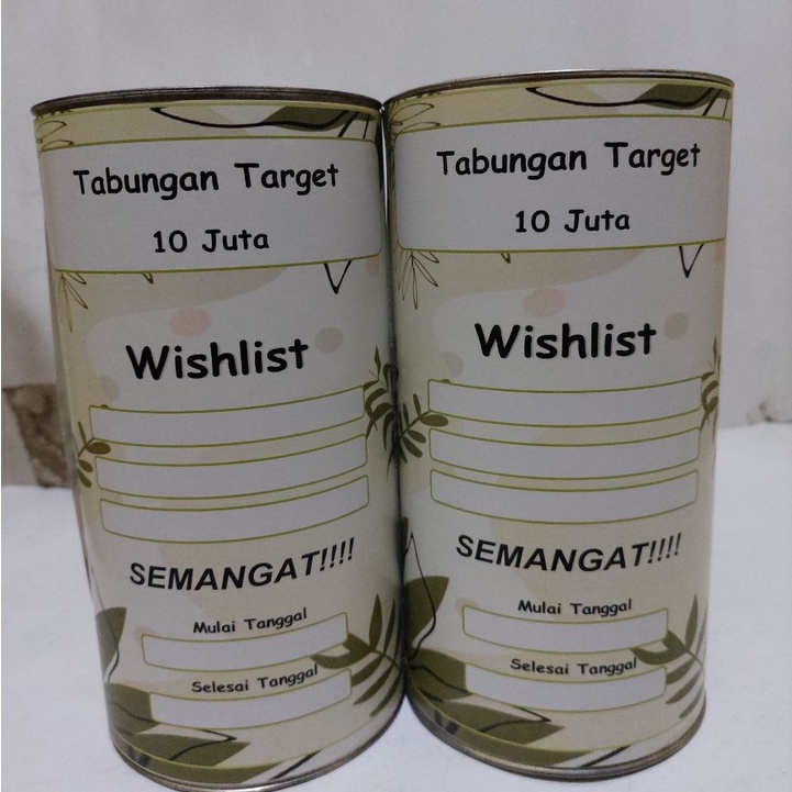 Tabungan Target 10 Juta Jumbo xxl Buka Tutup Permanen Pecahan 10k Cod