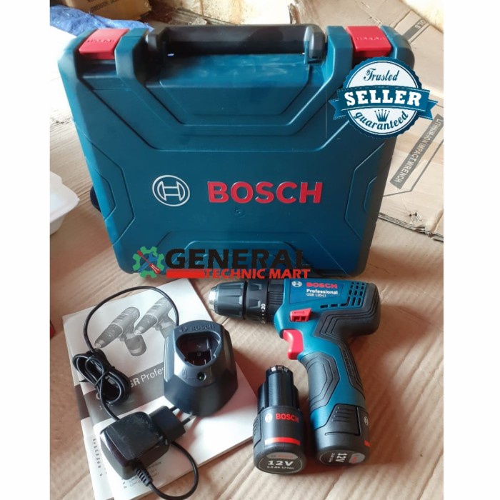 Bosch GSB 120 LI Mesin Bor Cordless Tembok Beton 2 Baterai/ GSB120LI