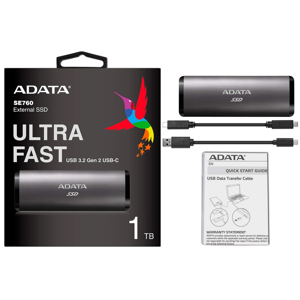 SSD External SE760 SSD Portable ADATA Type C R 1000 MB/s W 800 MB/s