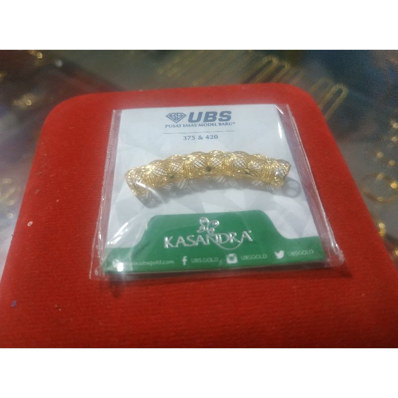 Charm bambu emas asli kadar 375