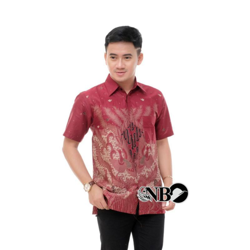 tey-17 Batik wanita ASJ SA HRB026 Kenongo Kemeja Tosca Pendek COD-Cowok 4