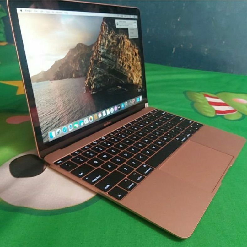 Macbook Retina 12 inch Tahun 2017 intel Core M3 1.2Ghz Ram 8GB SSD 256 GB Rose Gold mulus