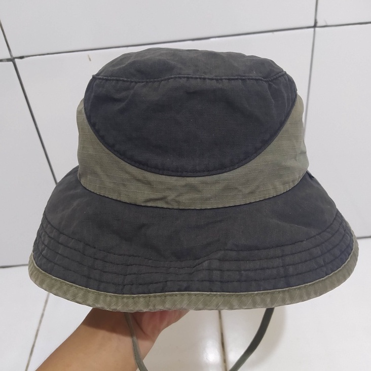 Topi bucket hat Rimba outdoor gunung black yak ( minus) preloved bekas second seken branded