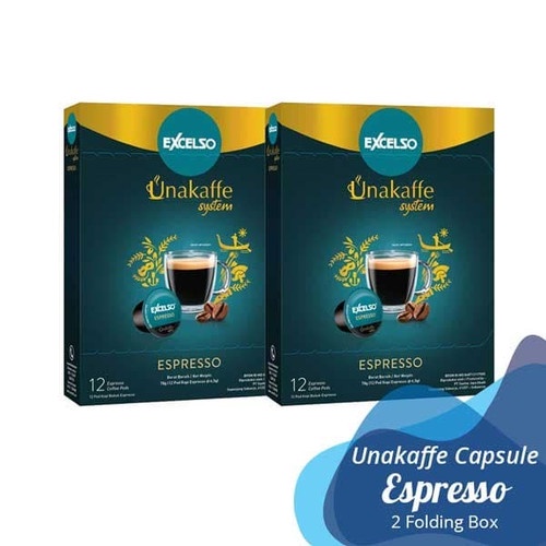 

MURAH - Unakaffe Capsule Espresso - Pack Of 2 Folding Box - Per Box isi 12 Pod @ 6 gram