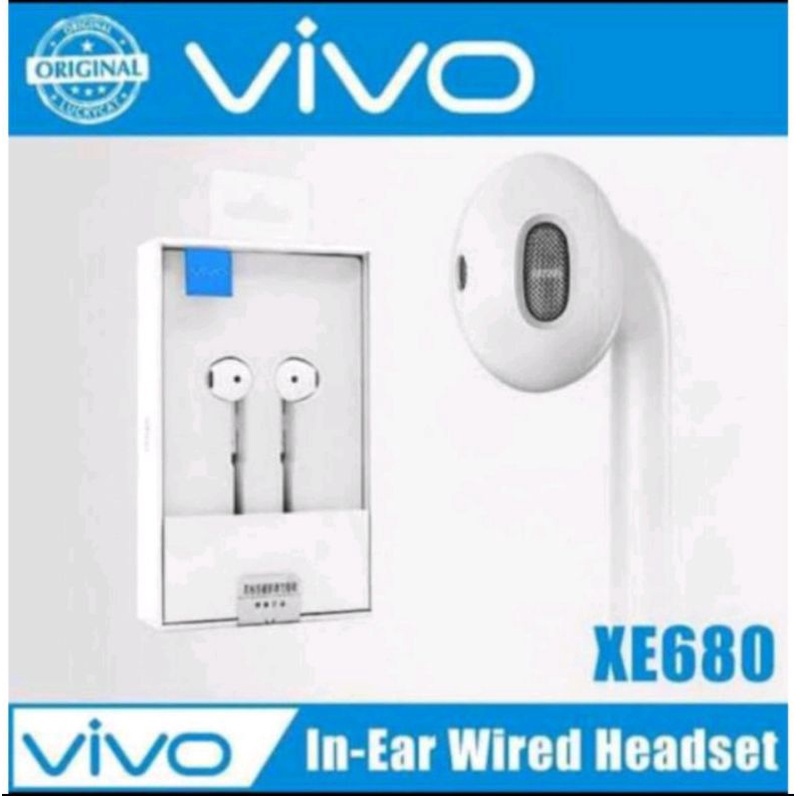 HEADSET HEADPHONE ORIGINAL VIVO XE680+PACKING.