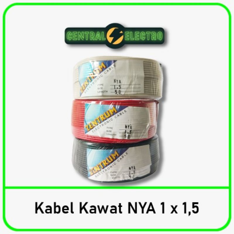 Kabel Listrik Kawat NYA 1 x 1.5 (50 yard)