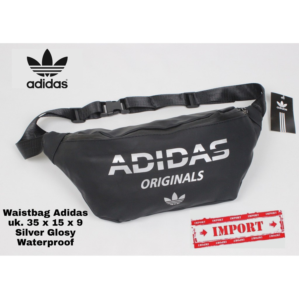 Tas Pinggang Adidas Glosy Waterproof Import High Quality Tas selempang Tas Pinggang Pria