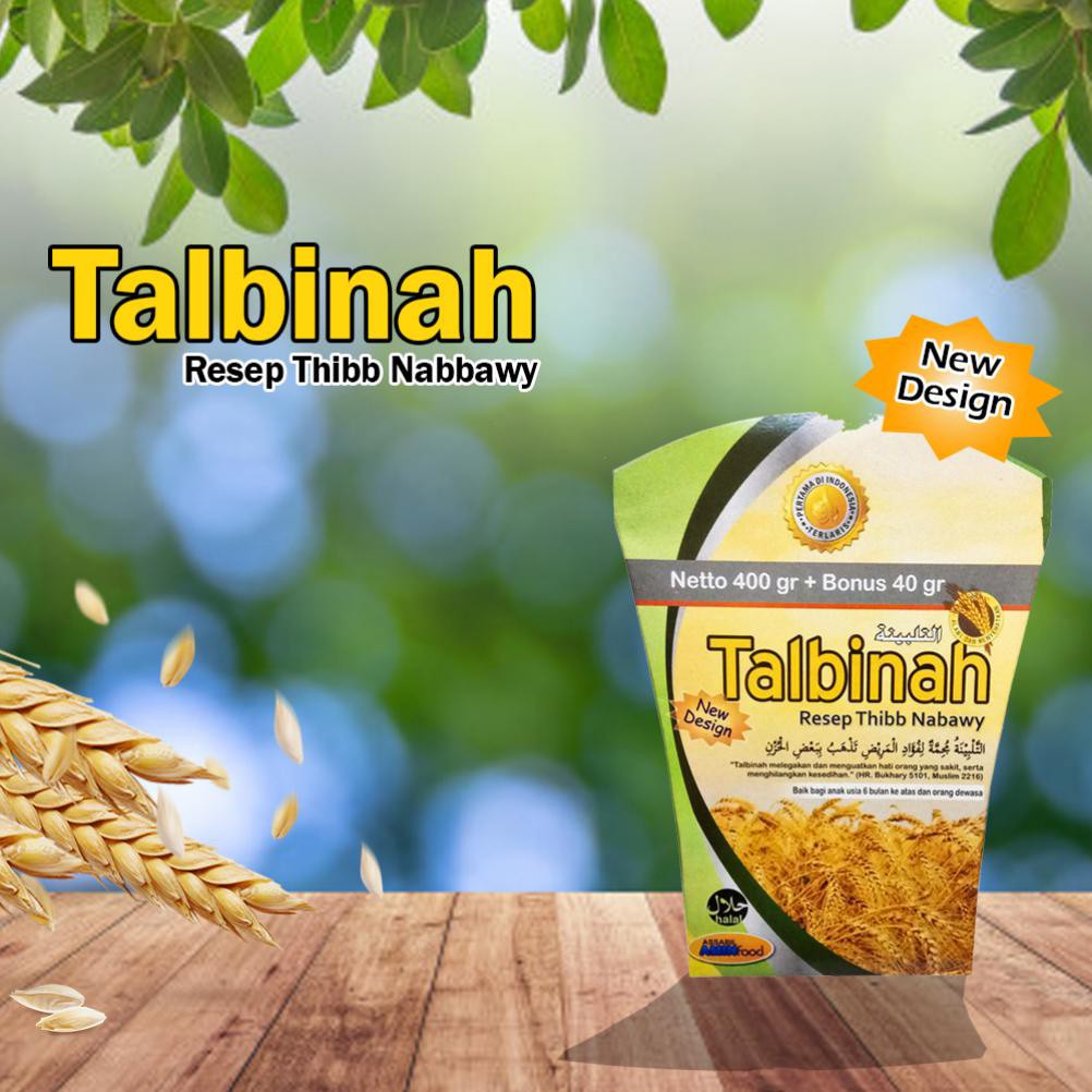 Talbinah Tepung Bubur Gandum Resep Thibb Nabawy Netto 400gr Bonus 40gr