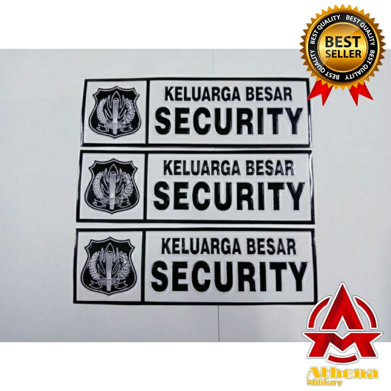 Stiker embos panjang security|Stiker panjang security|Stiker motor stiker kaca satpam