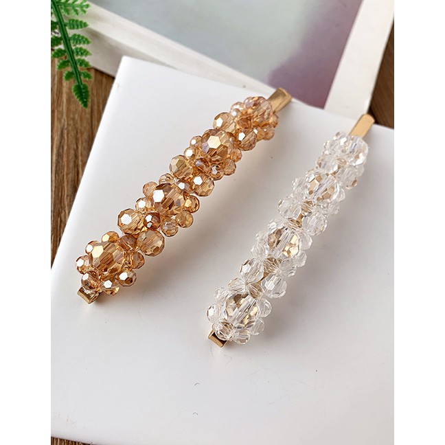 LRC Jepit Rambut Fashion Alloy Resin Transparent Bead Hair Clip F55568X