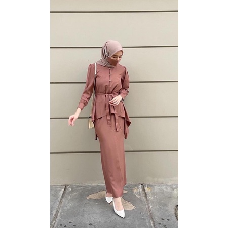 ADIBA- Cassandra Set Rok Terbaru 2022 / Almira Set Tunik / Setelan Baju Lebaran Ada Size