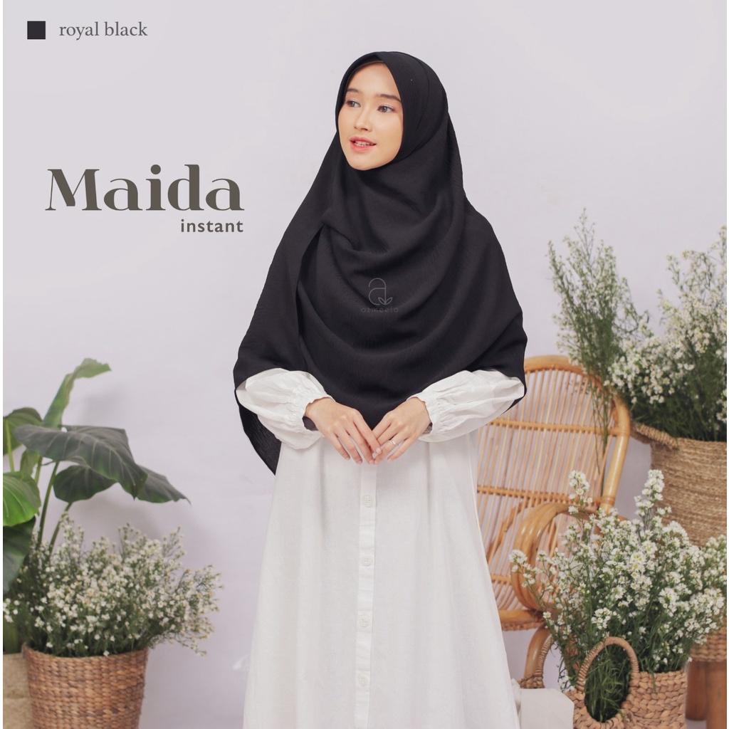 AZMEELA MAIRA MAIDA PASHMINA INSTANT BAHAN CRINCLE