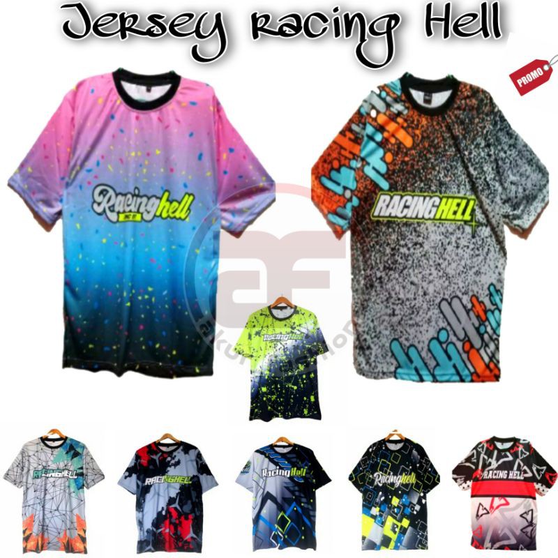 Kaos Jersey Racing Hell | Kaos Racing Hell | Kaos Balap | Kaos Lengan Pendek