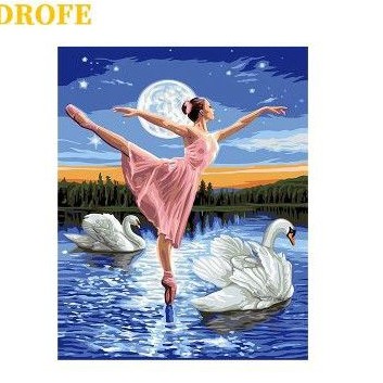 Paint by numbers DIY painting ballerina 40x50