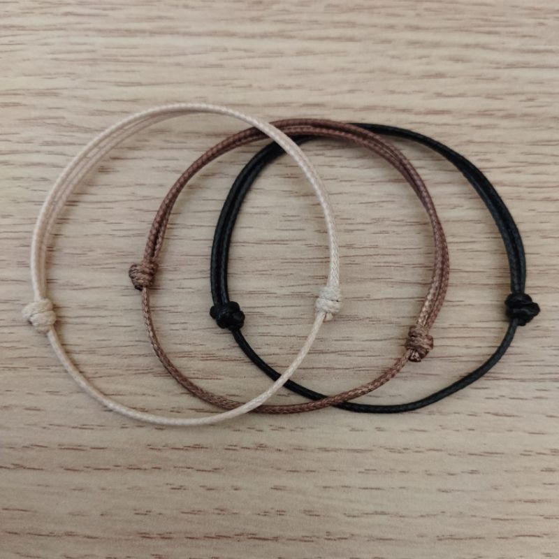 Gelang Polos Tali Korea Hitam / Gelang Tali Polos Murah