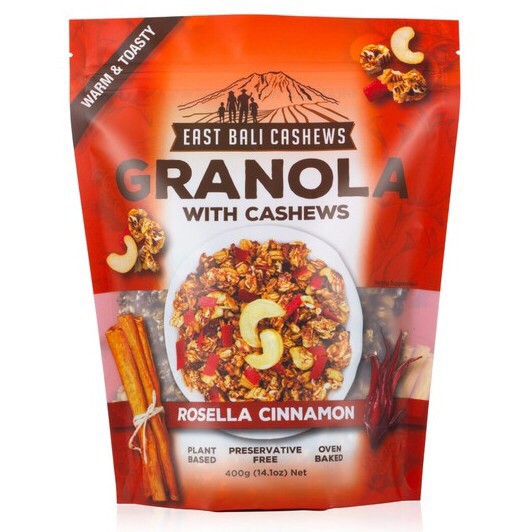 East Bali Cashews Granola Rosella Cinnamon 400gr