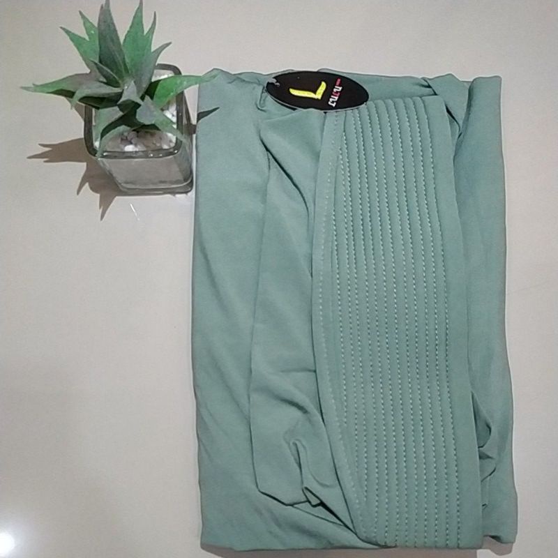Lulu Hijab New Umi Kulsum / Jilbab bergo khimar bahan stella-Hijau mint