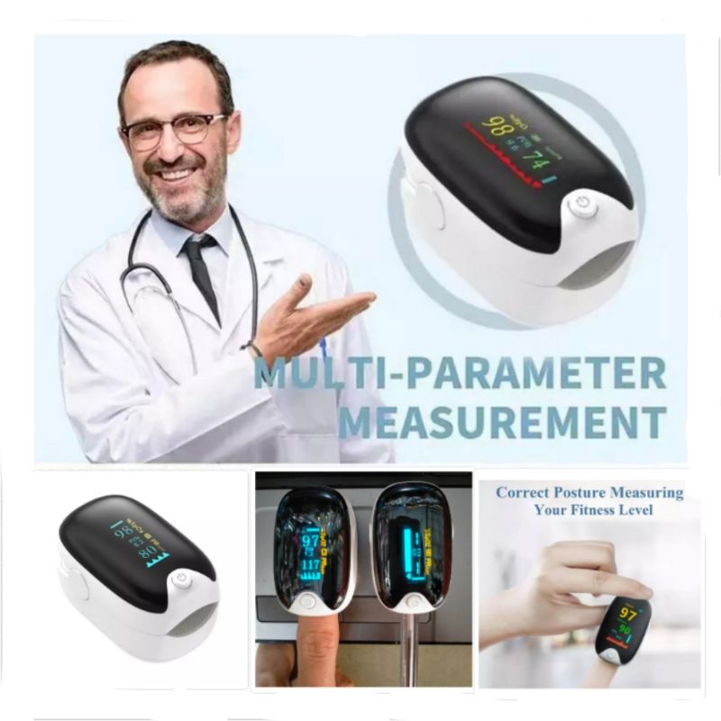 Oksimeter Fingertip pulse oximeter alat ukur detak jantung dan oksigen spO2 YOBEKAN