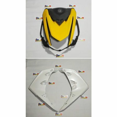 full body depan tameng sayap kanan kiri mio m3.kuning